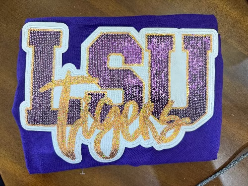 RTG | LSU Tigers Sequin Patch Tee