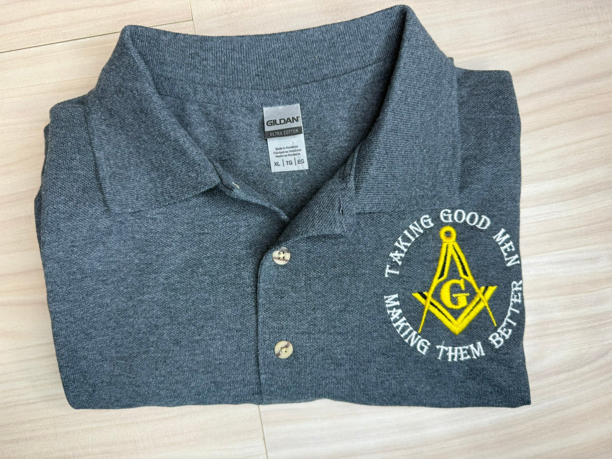 Masonic Polo Shirt | Taking Good Men Making Them Better Embroidered Polo Shirt