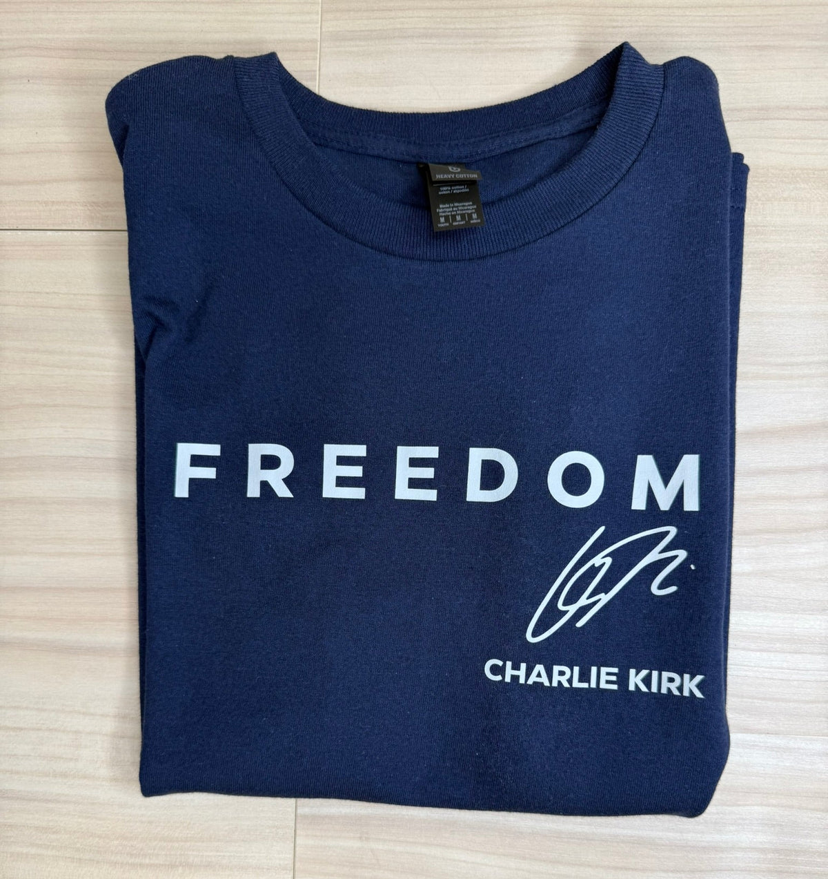 RTG | Charlie Kirk Signature Freedom {Gildan Navy YM}