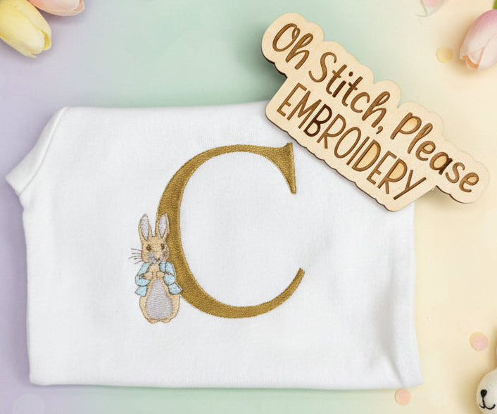 Peter Rabbit Easter Shirt with Initial