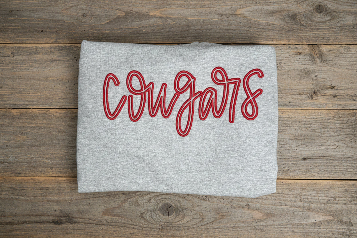 Cougars 3-D Puff Embroidery