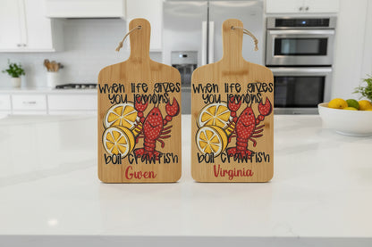 Cutting Board | Crawfish & Lemons