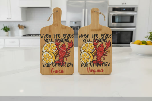 Cutting Board | Crawfish & Lemons