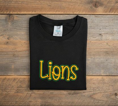 Lions T-Shirt or Sweatshirt w/3-D Puff Embroidery