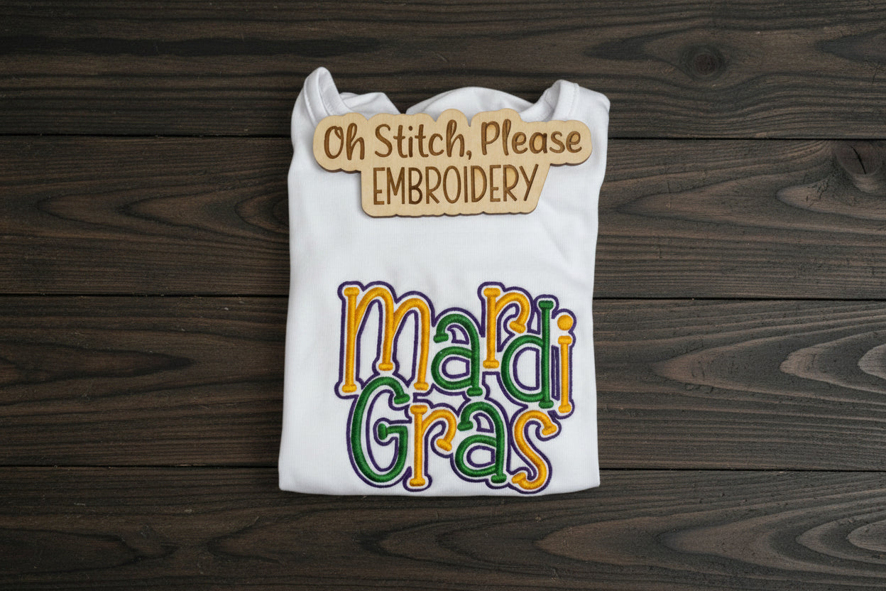 Mardi Gras Funky Layout 3-D Puff w/outline