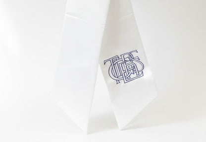Tigers Intertwined Letters Embroidered Satin Wreath Sash