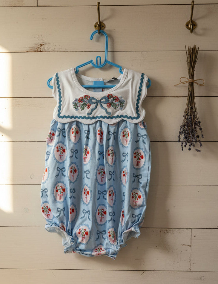 RTG | Strawberry Bow Embroidery (Bubble or Dress)