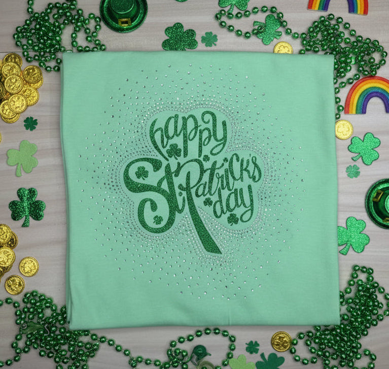RTG | St. Patrick's Day Glitter and Spangles T-Shirt (Adult Medium)