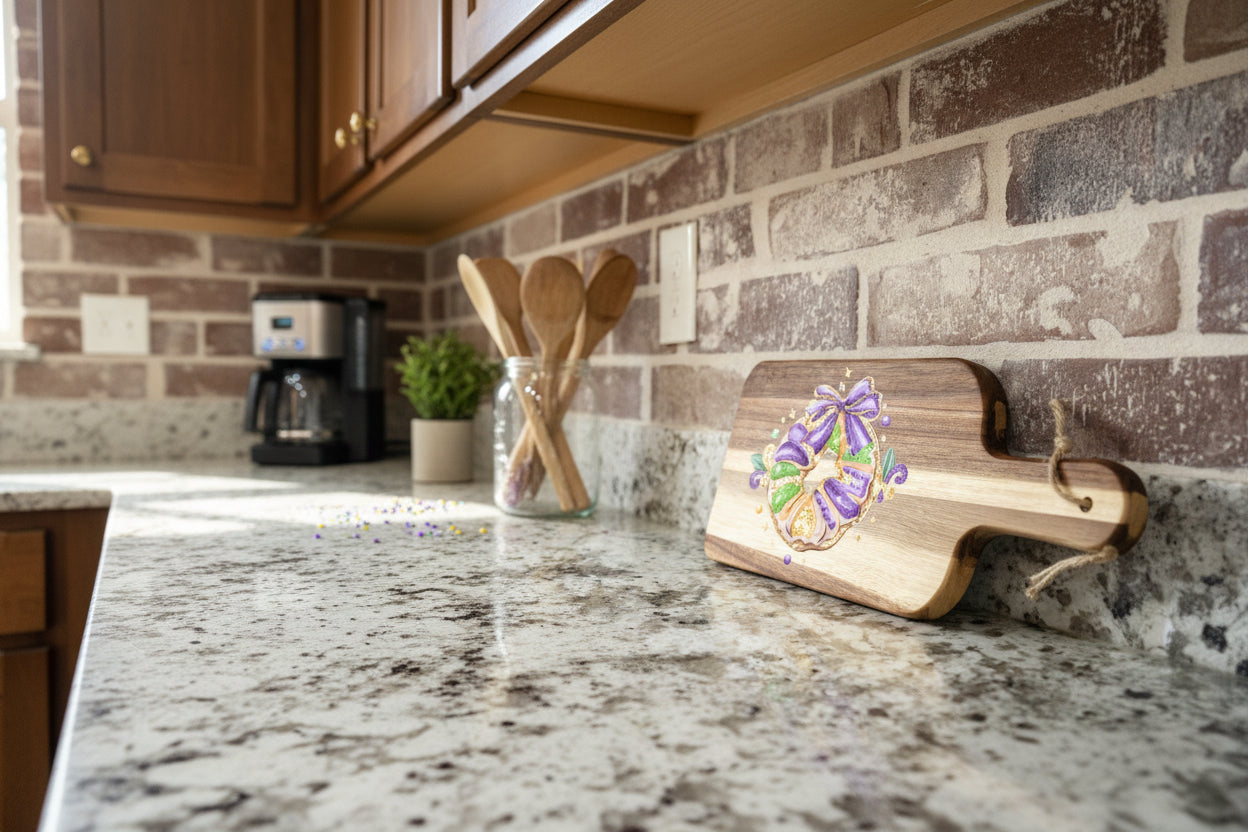 Cutting Board | Mardi Gras Design