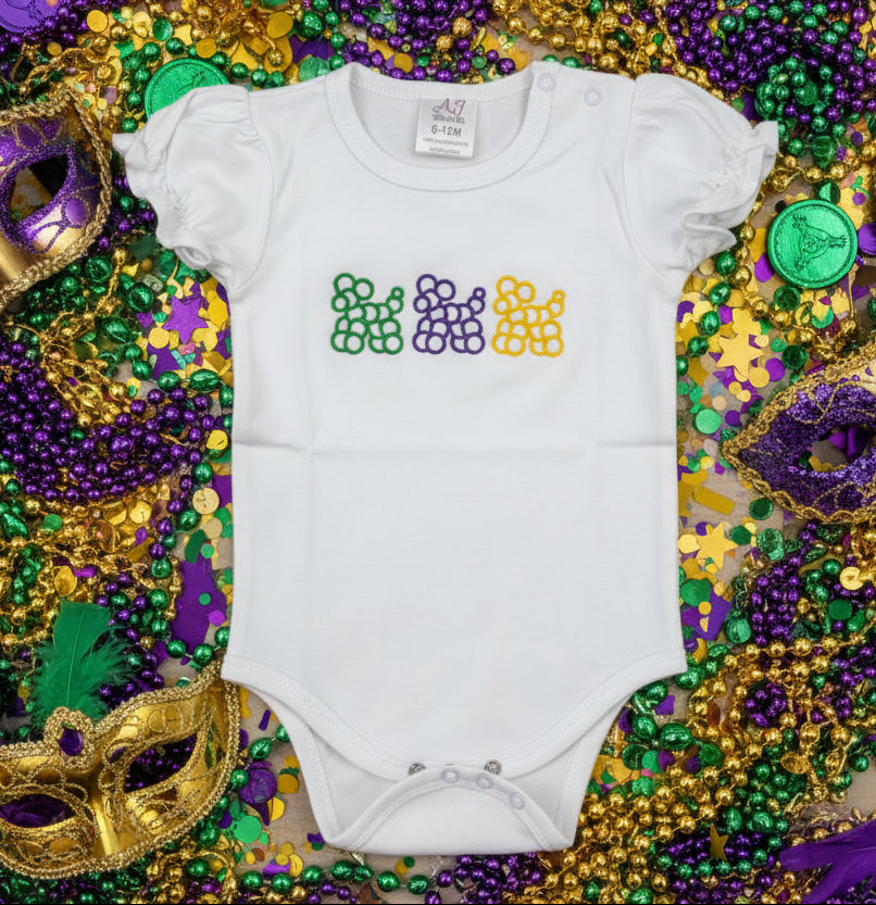 Mardi Gras Bead Dogs Trio