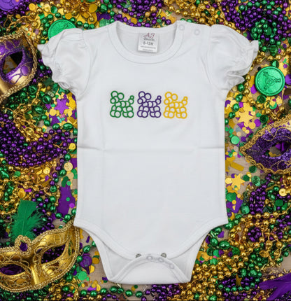 Mardi Gras Bead Dogs Trio
