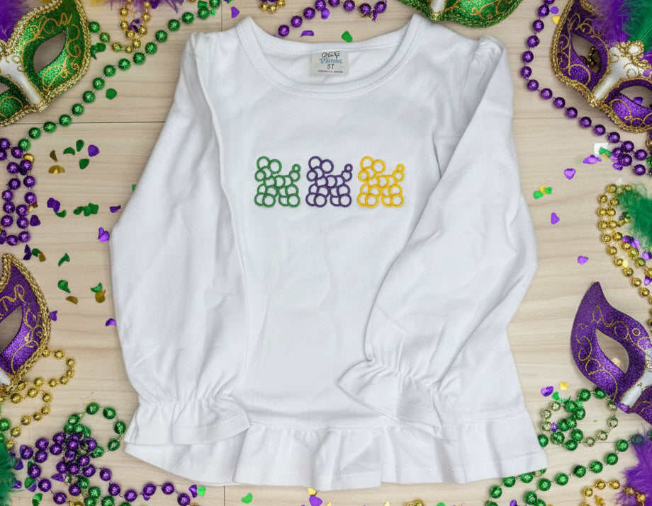 Mardi Gras Bead Dogs Trio