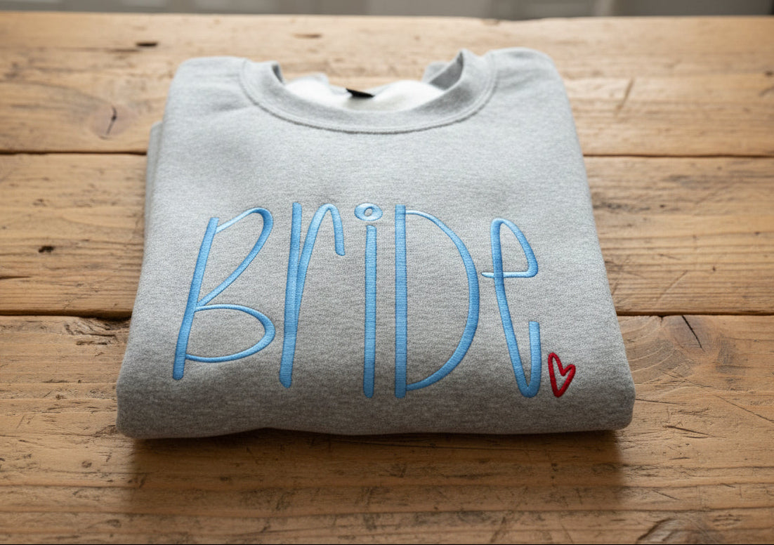 Bride Handlettered Embroidered Sweatshirt