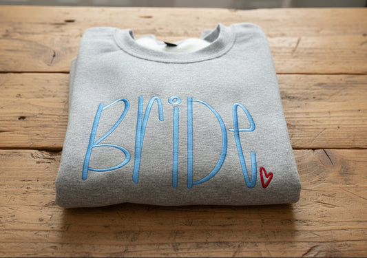 Bride Handlettered Embroidered Sweatshirt