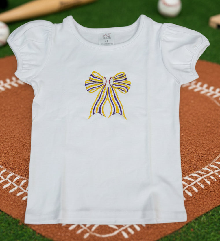 RTG | Two-Toned Baseball Bow 4T