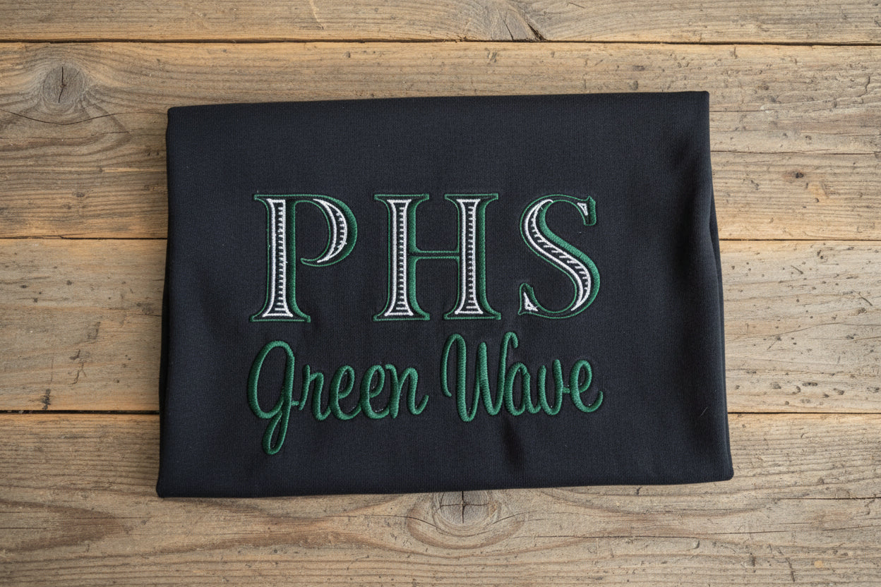Ponchatoula High School Embroidered Tone On Tone Shirt