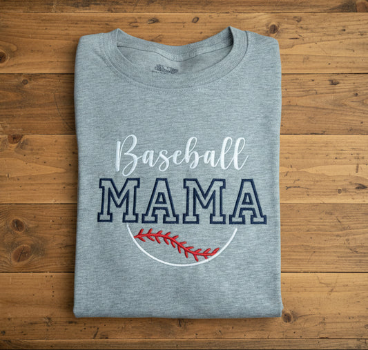 RTG | Baseball Mama Red, Blue Thread  Adult Large