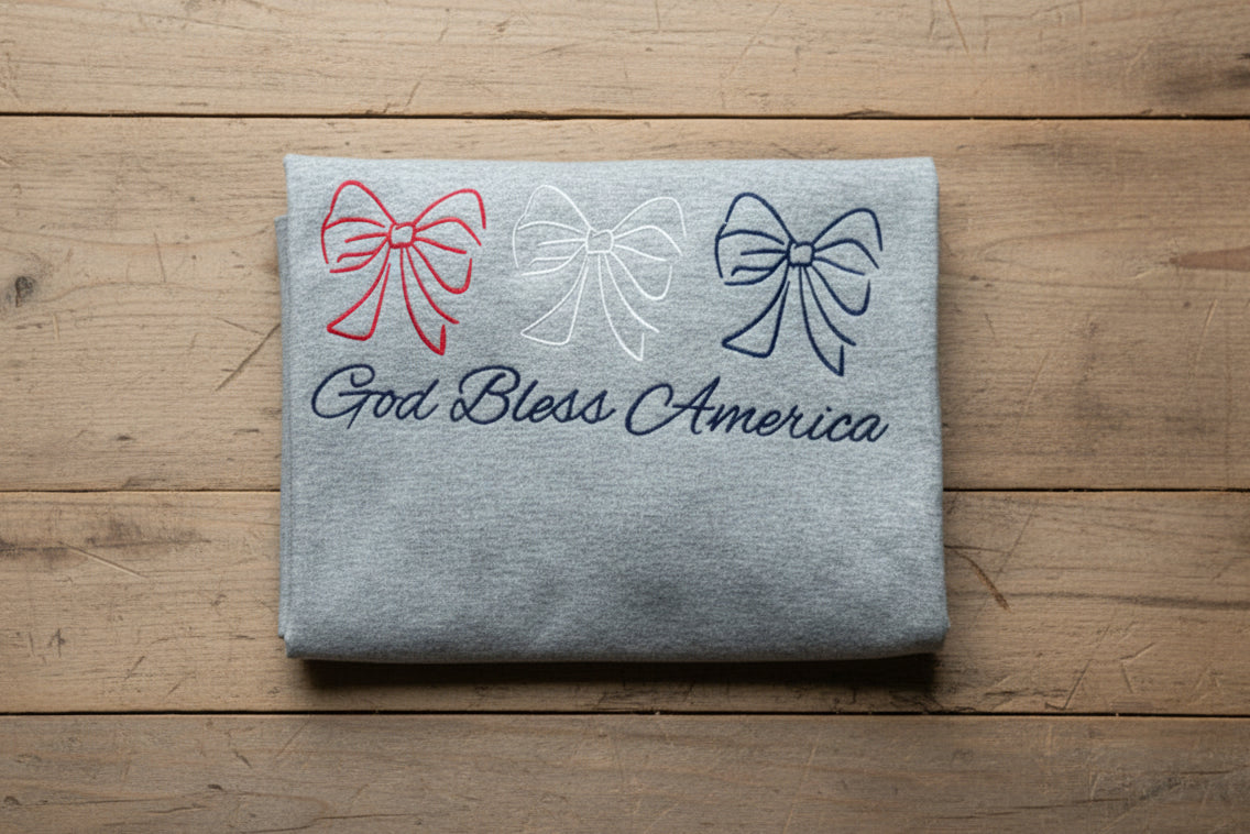 RTG | God Bless America Triple Bows Gildan XL