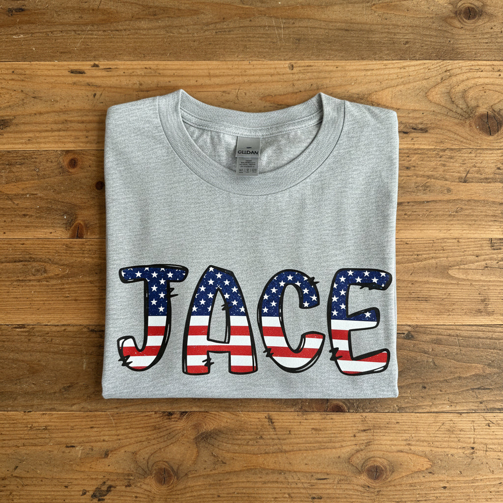 Patriotic Name Stars and Stripes