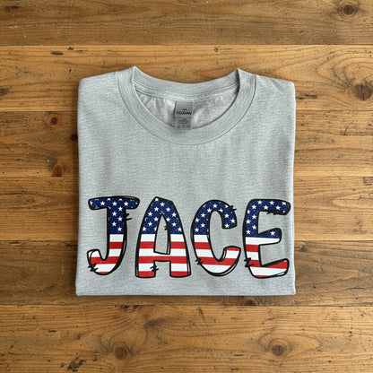 Patriotic Name Stars and Stripes
