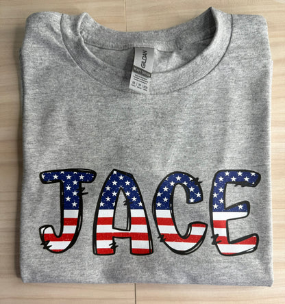 Patriotic Name Stars and Stripes