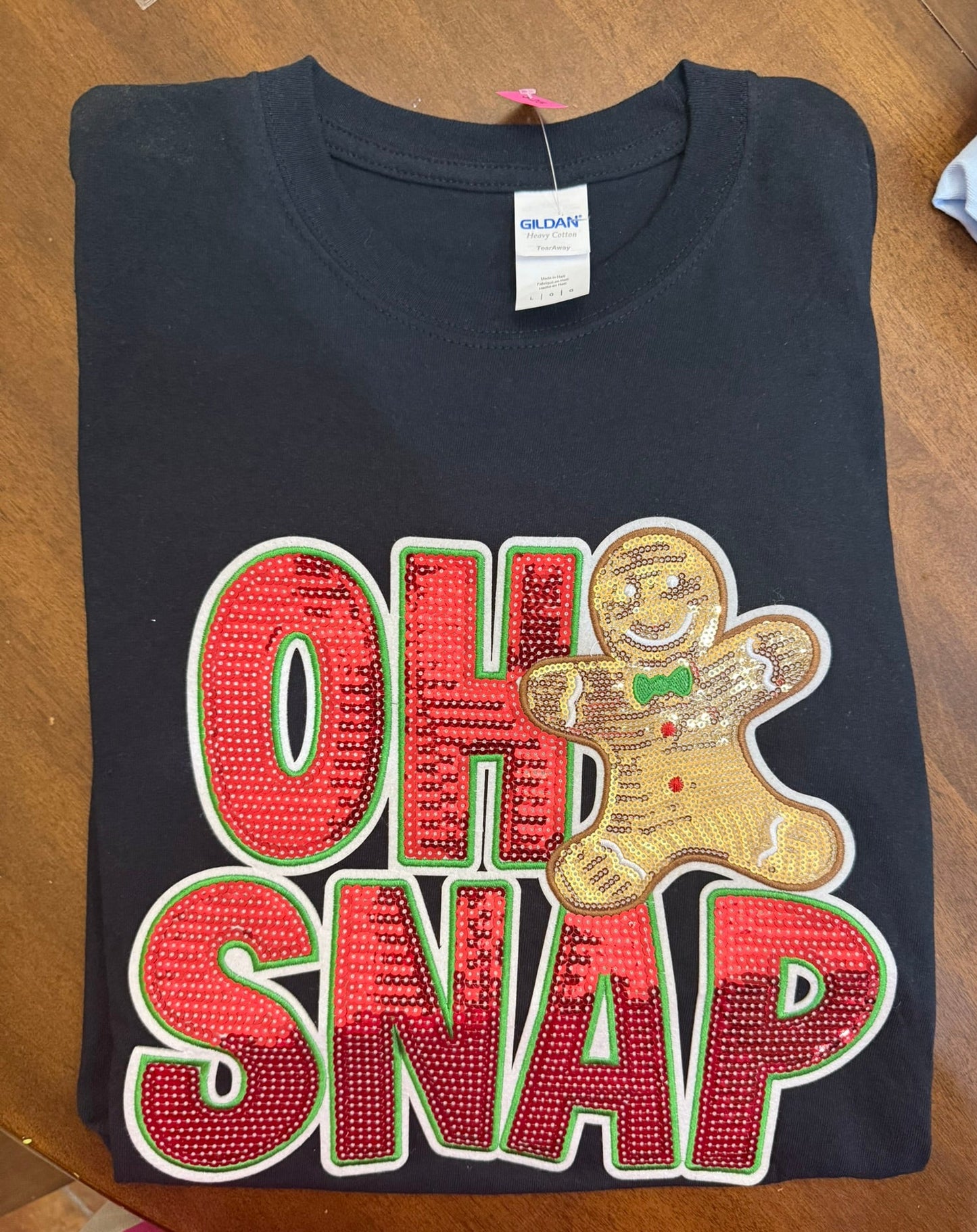 RTG | Oh Snap Gingerbread Sequin Shirt
