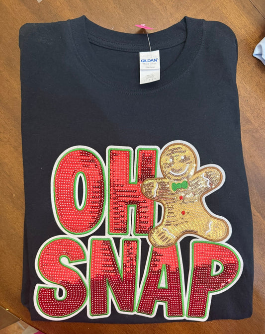 RTG | Oh Snap Gingerbread Sequin Shirt