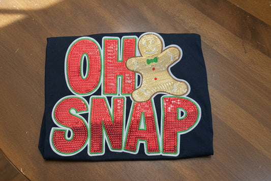 RTG | Oh Snap Gingerbread Sequin Shirt