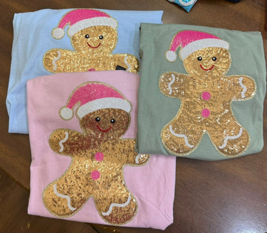 RTG | Gingerbread Girl Sequin T-Shirt {XL}