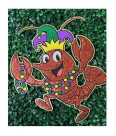 Mardi Gras Crawfish Sequin Patch