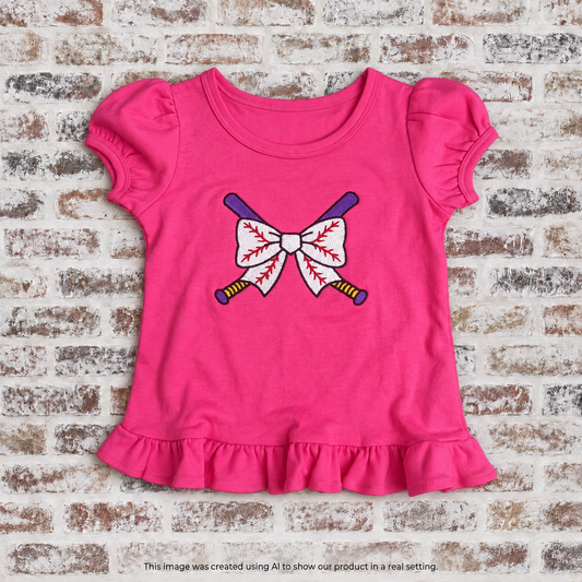 RTG | Baseball Bow with Crossed Bats {18M}