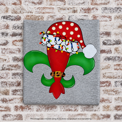 RTG | Fleur De Lis Santa Hat {Gildan YM}