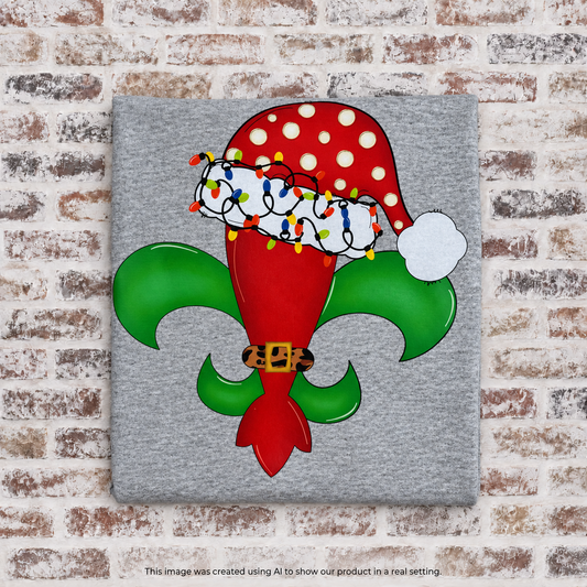 RTG | Fleur De Lis Santa Hat {Gildan YM}
