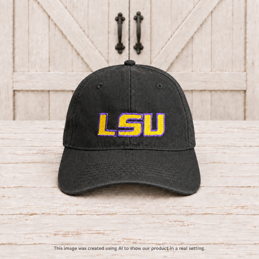 RTG | LSU embroidered on a black hat