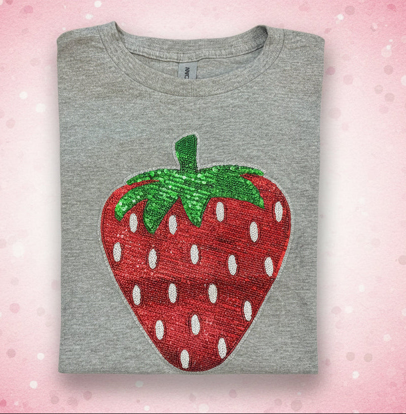 RTG | Strawberry Sequin Patch tee Youth Large